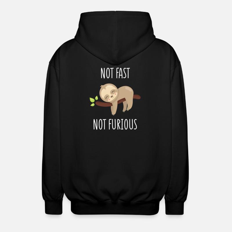 Not Fast, Not Furious - Unisex Hooded Jacket - black
