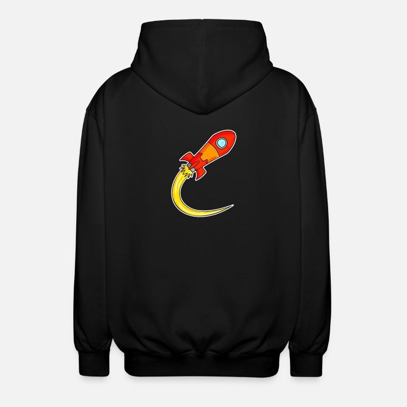 Motif de fusée - Veste à capuche unisexe - noir