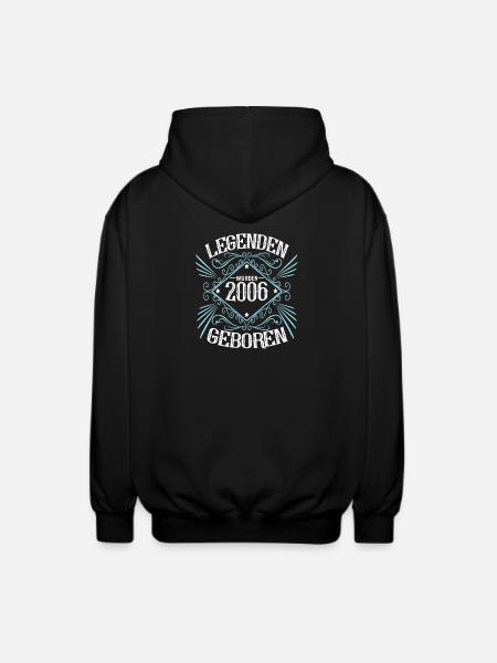 Legenden wurden 2006 geboren - Unisex Kapuzenjacke - Schwarz