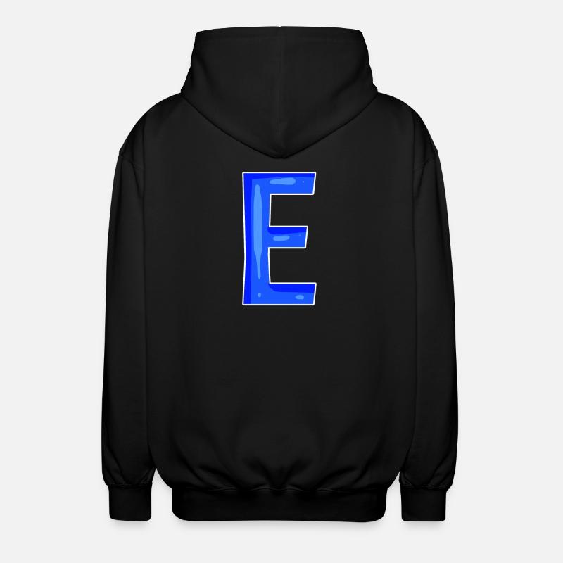 Point E - Initial point E - Unisex Hooded Jacket - black