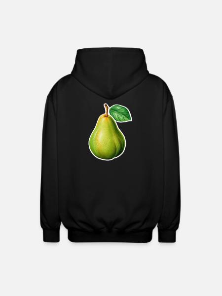 Illustrazione di pere – Stile da giardino vintage - Felpa unisex con cappuccio - nero