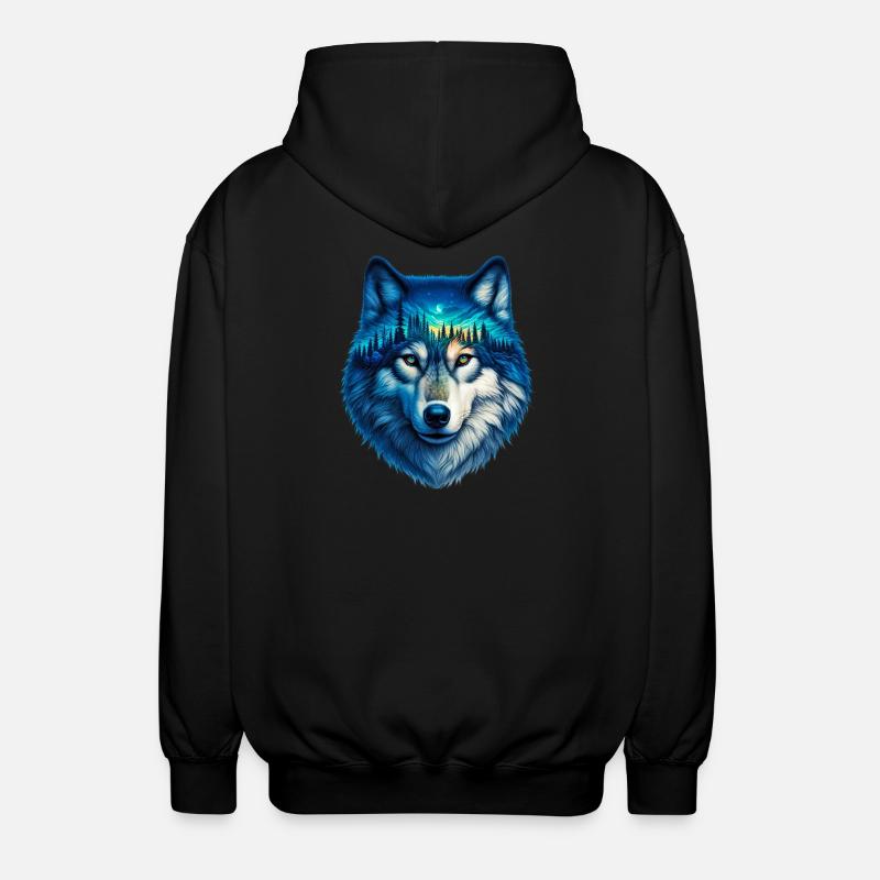 Loup - Veste à capuche unisexe - noir