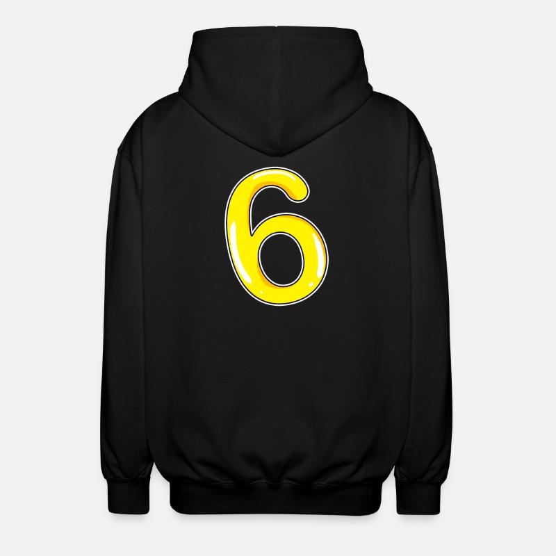 Numéro 6 Numéro jaune - Veste à capuche unisexe - noir