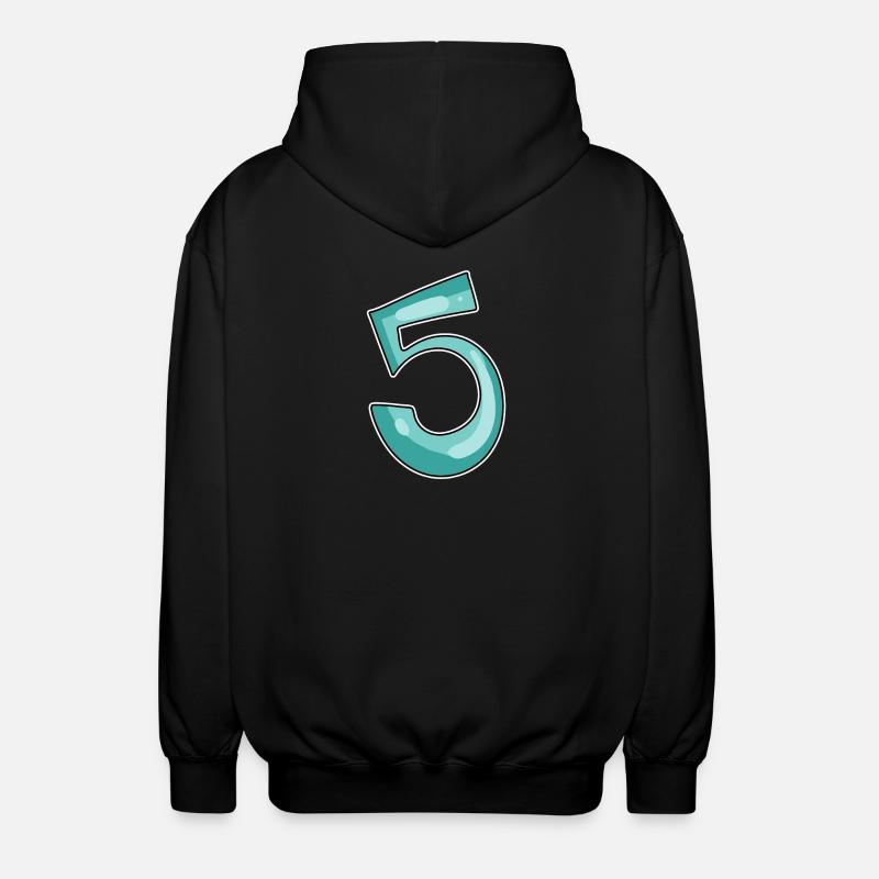 5 Nombre - Veste à capuche unisexe - noir