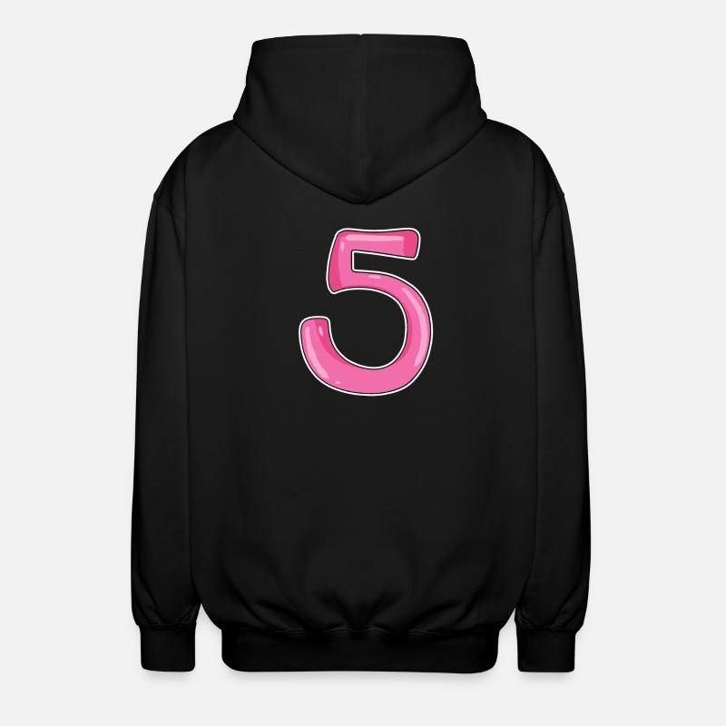 Cinq chiffres numéro 5 - Veste à capuche unisexe - noir