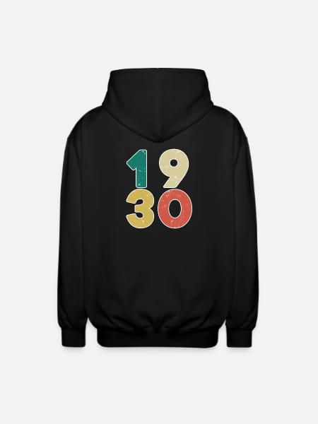 1930 - Nato nel 1930 - Costruito nel 1930 - Felpa unisex con cappuccio - nero