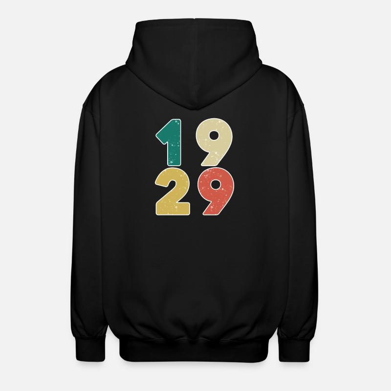 1929 - Année 1929 - Année 1929 - Veste à capuche unisexe - noir