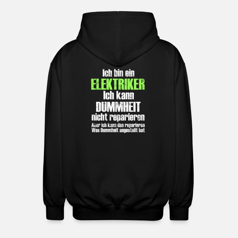Elektriker - Unisex Kapuzenjacke - Schwarz