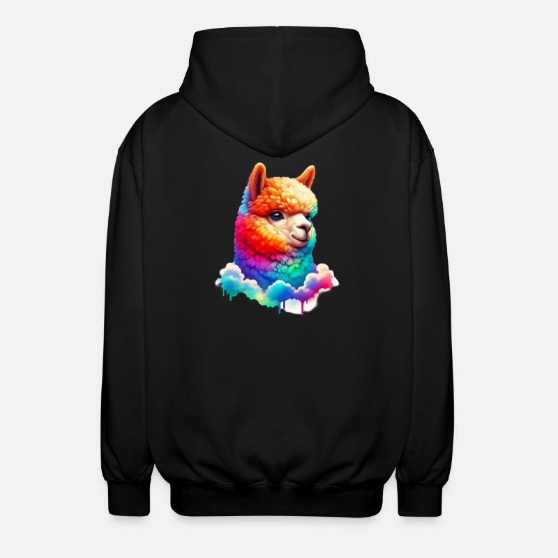 Alpaca - Unisex Hooded Jacket - black