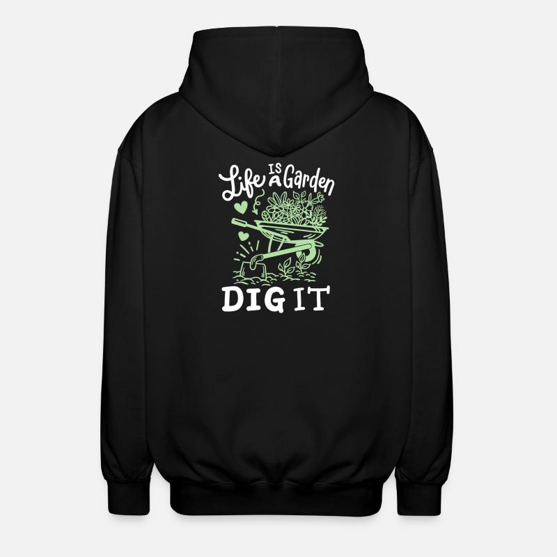 Garten Gartenarbeit - Unisex Kapuzenjacke - Schwarz