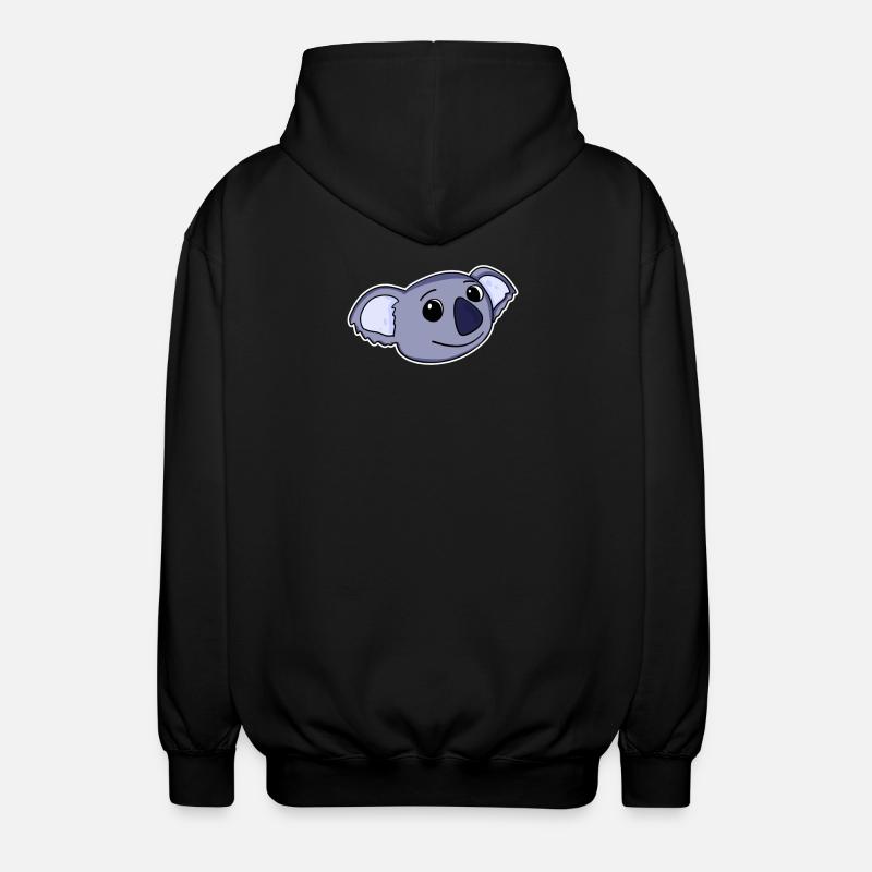 Koala Tête d’ours - Veste à capuche unisexe - noir
