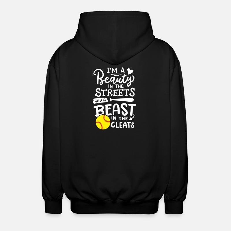 Softball Softball-Spieler - Unisex Kapuzenjacke - Schwarz