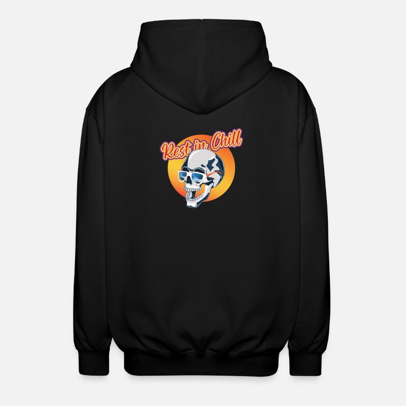 Rest in Chill Skull - Unisex Kapuzenjacke - Schwarz
