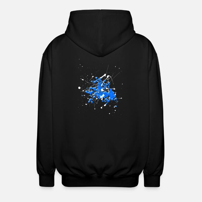Whiteblue.Splash - Unisex Kapuzenjacke - Schwarz