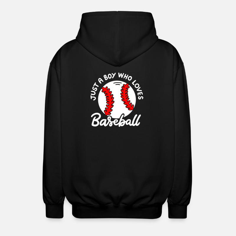 Baseball Baseballspieler - Unisex Kapuzenjacke - Schwarz