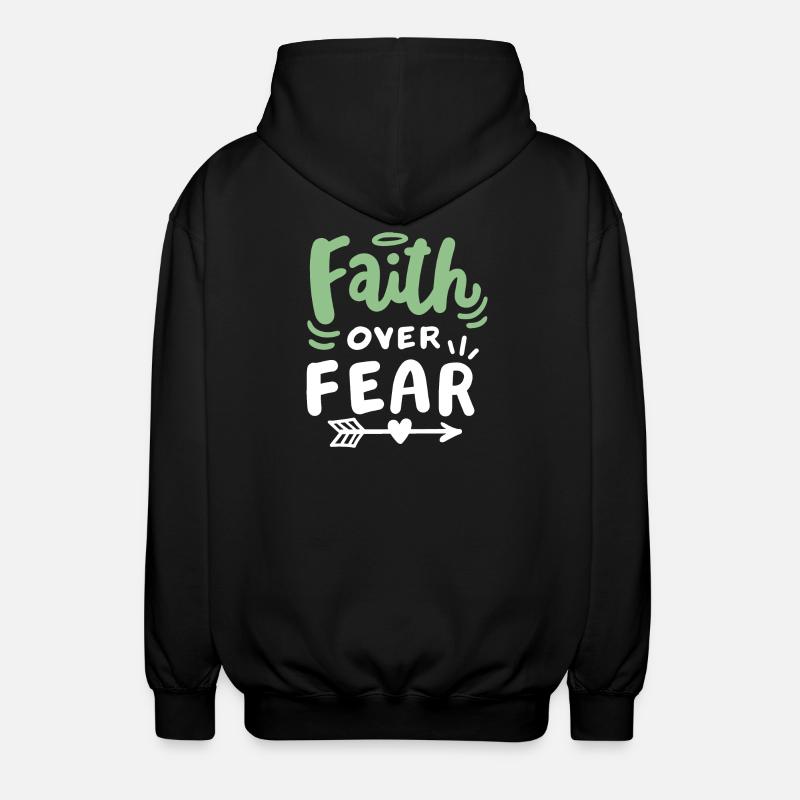 Christlicher Glaube Bibel Zitat - Unisex Kapuzenjacke - Schwarz