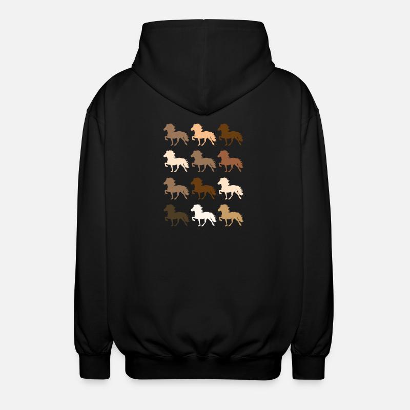 Cheval islandais - Veste à capuche unisexe - noir