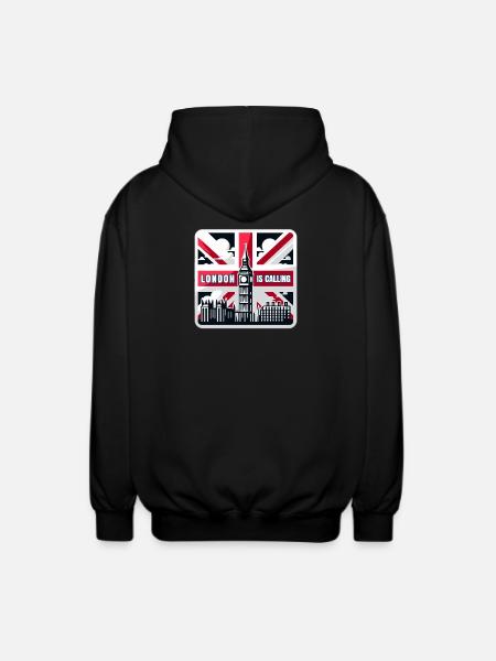 London is Calling - Unisex Kapuzenjacke - Schwarz
