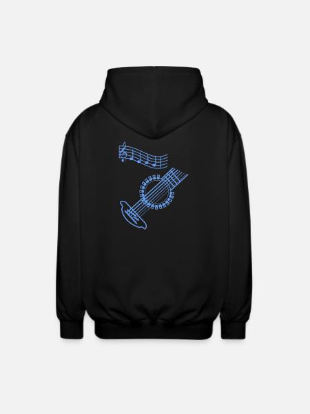 Guitar musician - Unisex Hooded Jacket - black