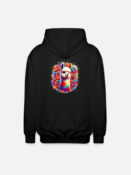 Alpaca - Unisex Hooded Jacket - black