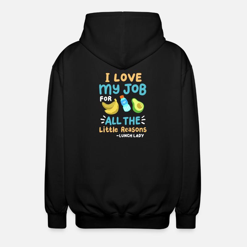 Schulessen Cafeteria-Mitarbeiterin - Unisex Kapuzenjacke - Schwarz