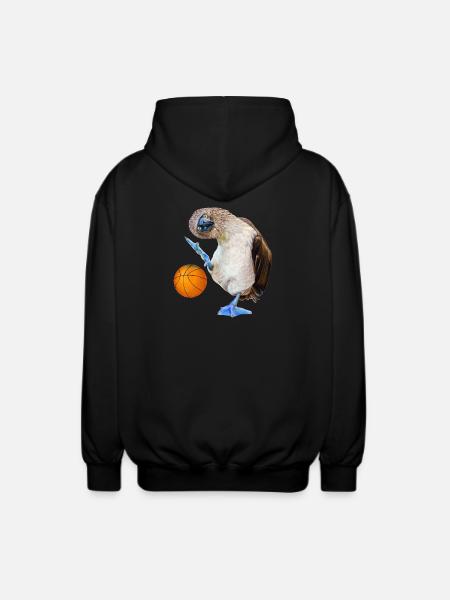 Blue-footed boobies basketball - Unisex Hooded Jacket - black