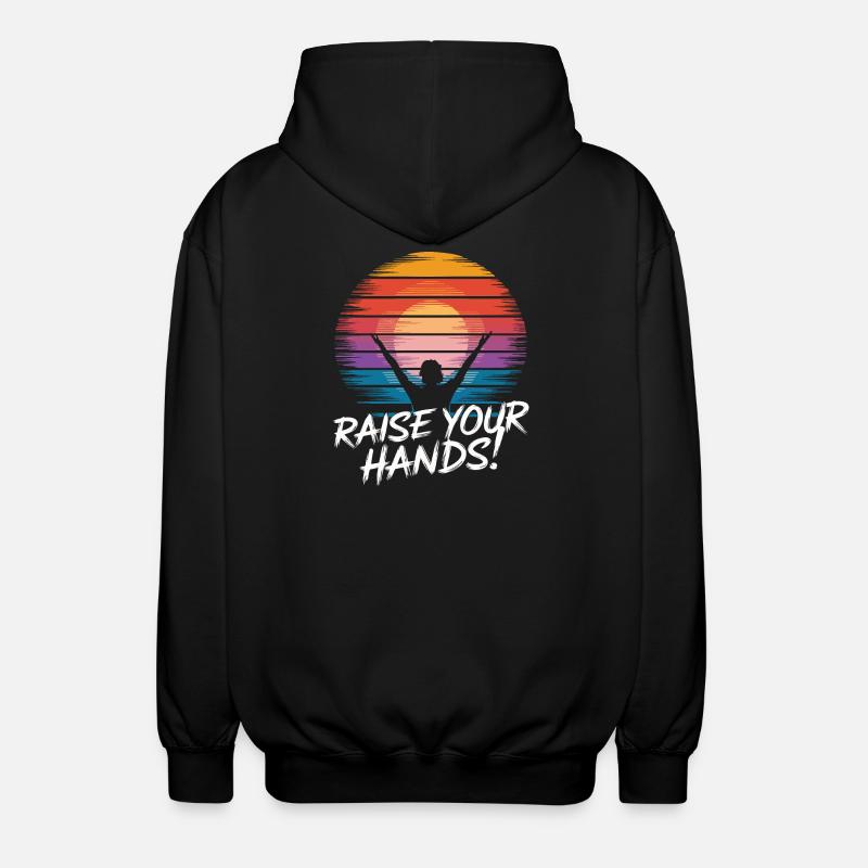 Sunset Silhouette mit inspirierender Botschaft - Unisex Kapuzenjacke - Schwarz