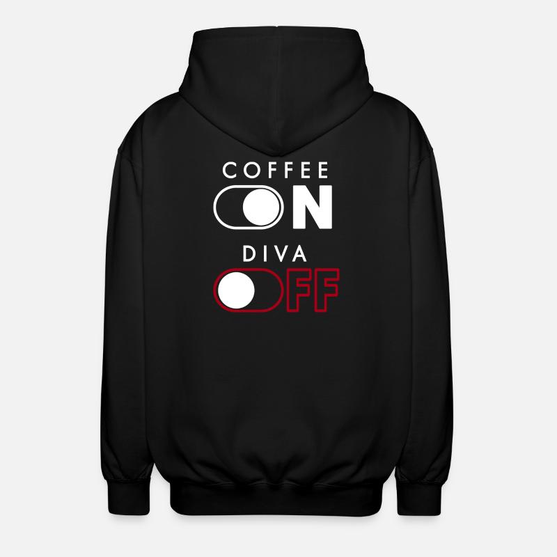 Coffee Diva - Unisex Hooded Jacket - black