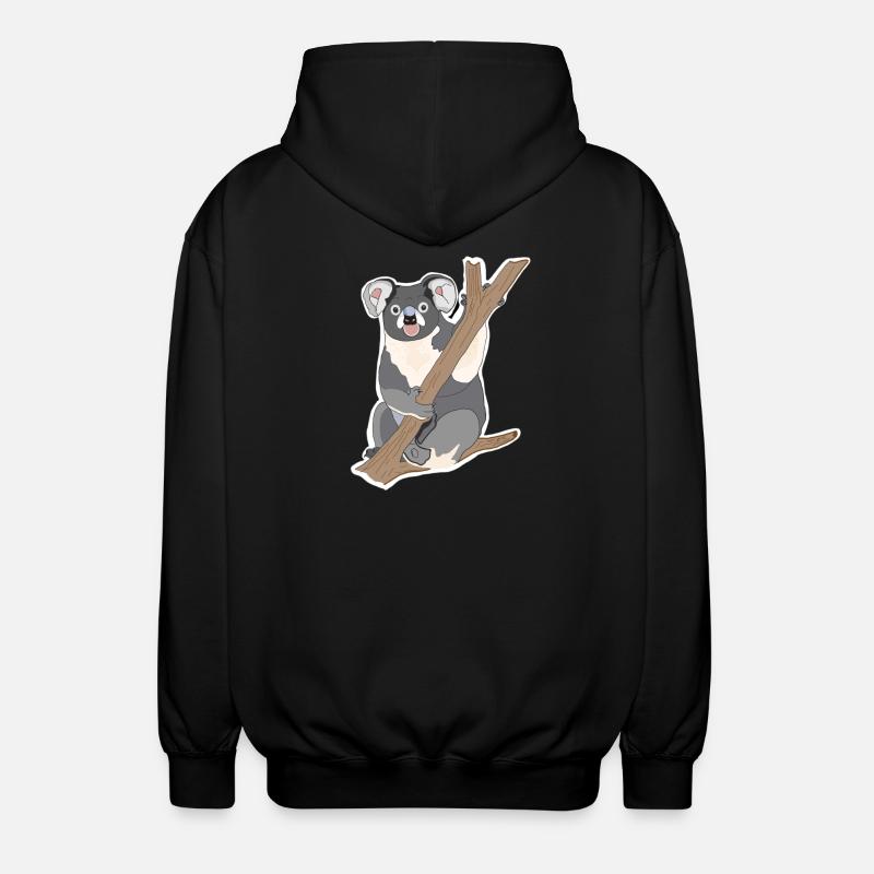 Koala Koala Bear - Unisex Hooded Jacket - black