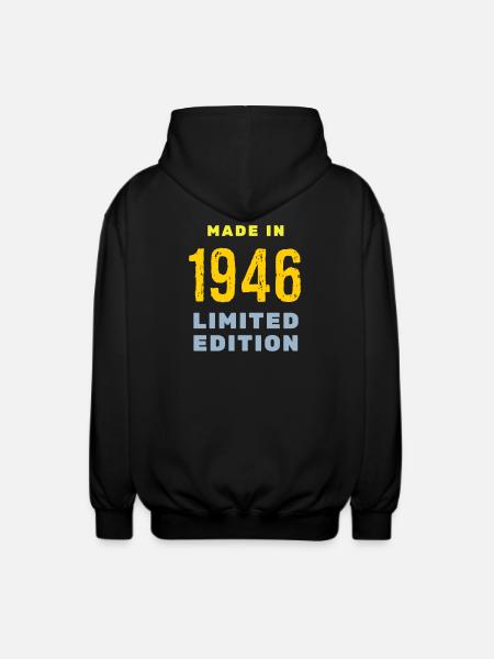 1946 - Unisex Hooded Jacket - black