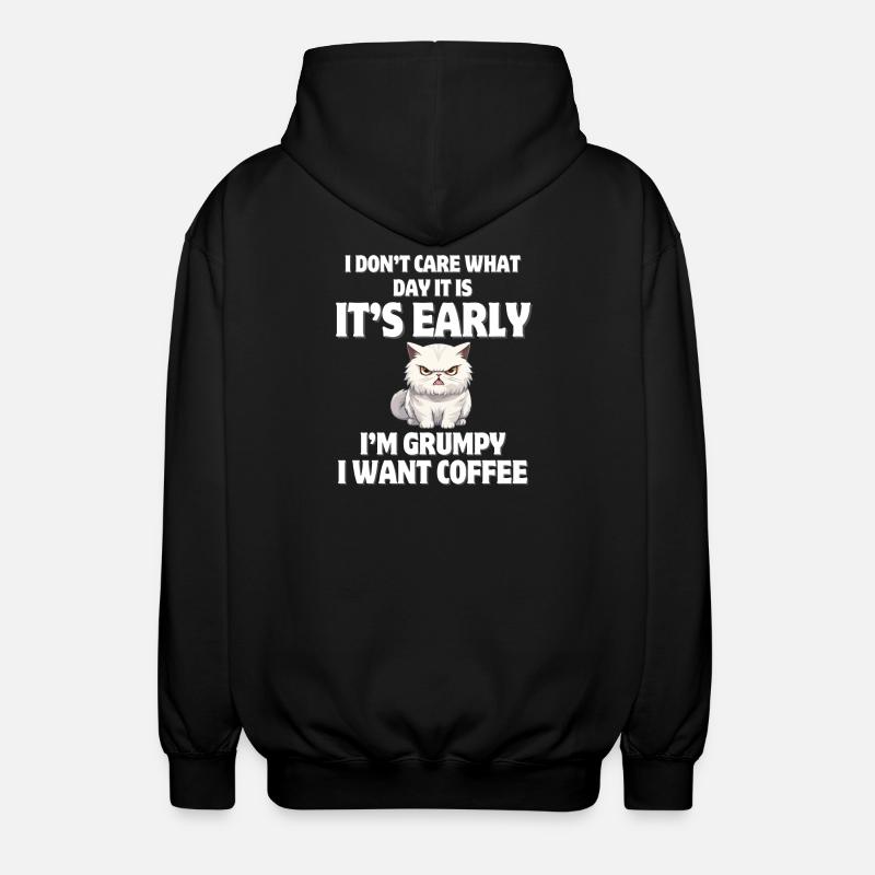 pas du matin, café, coffee - Veste à capuche unisexe - noir