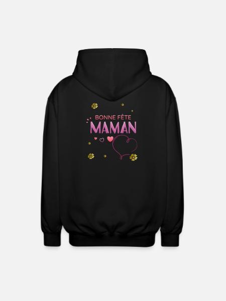 Bonne Fête Maman - Veste à capuche unisexe - noir