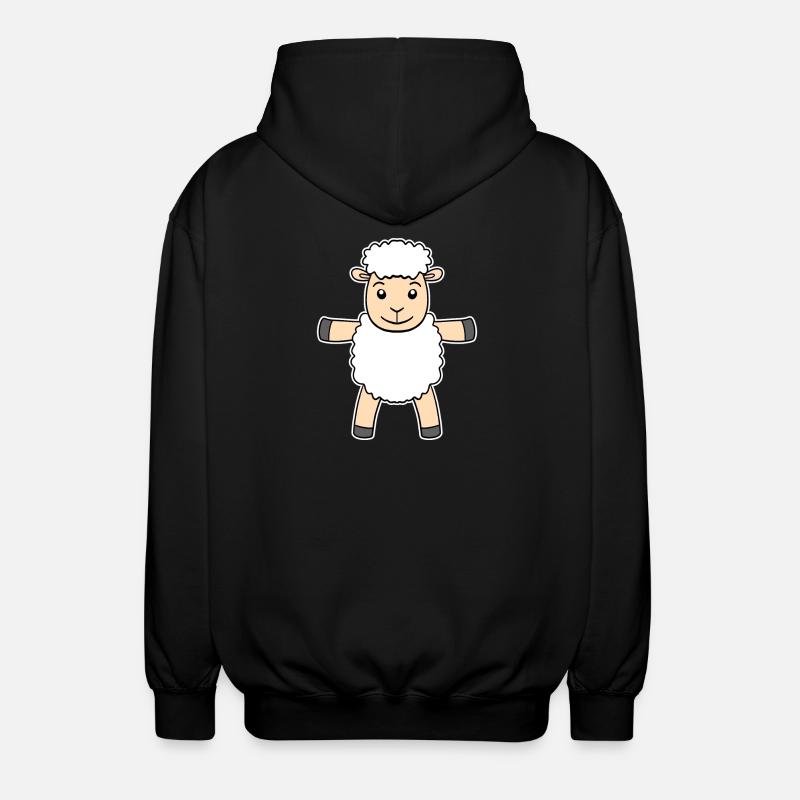 schaf - Unisex Kapuzenjacke - Schwarz