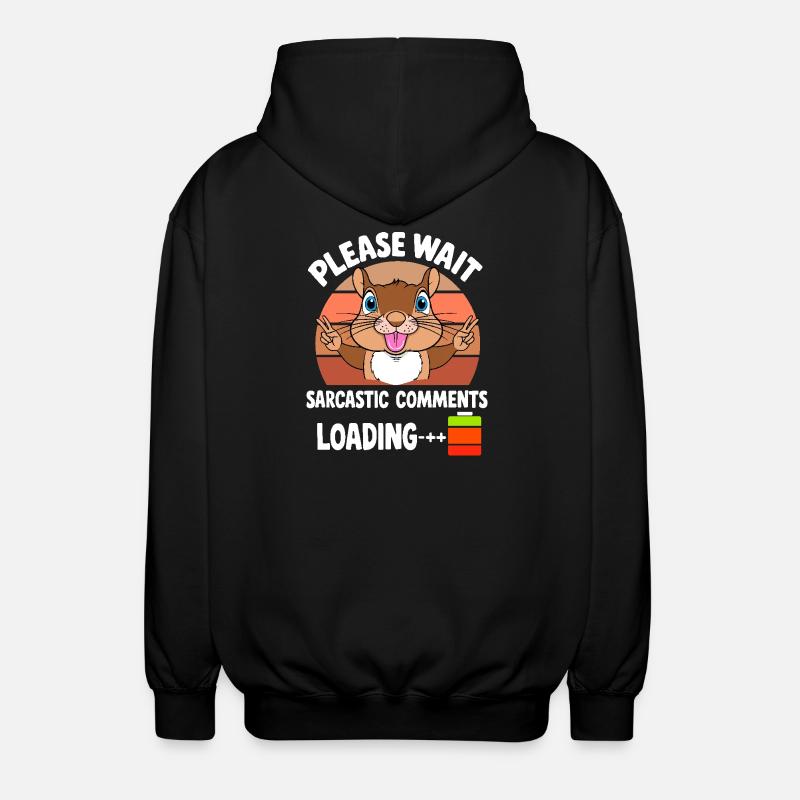 Lustige Eichhörnchen - Unisex Kapuzenjacke - Schwarz