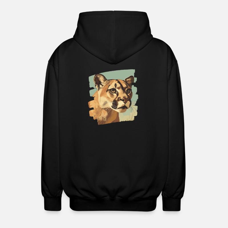 Lion from mountain Retro - Unisex Kapuzenjacke - Schwarz