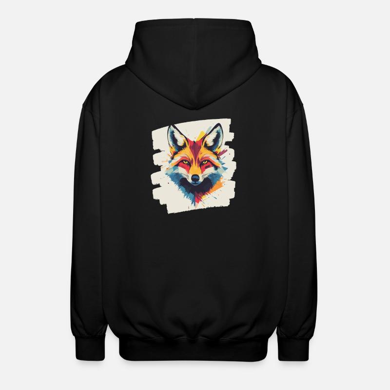 Fox - Unisex Hooded Jacket - black
