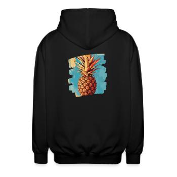 Ananas - Veste à capuche unisexe - noir - Dos - AI Model Male 185 light (185cm)