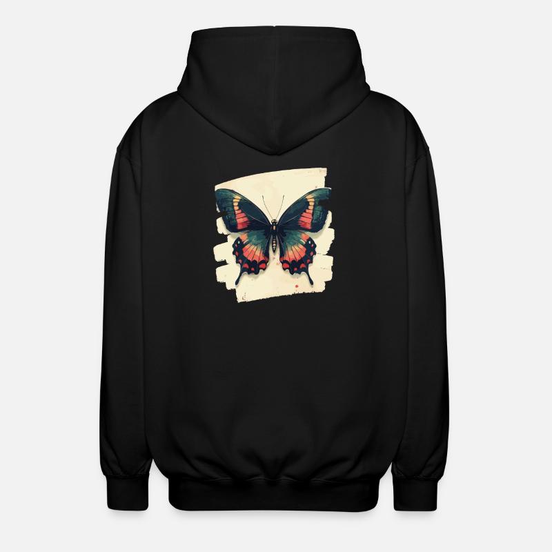 Papillon - Veste à capuche unisexe - noir