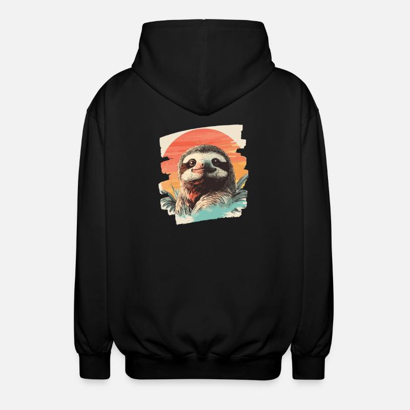 Faultier - Unisex Kapuzenjacke - Schwarz