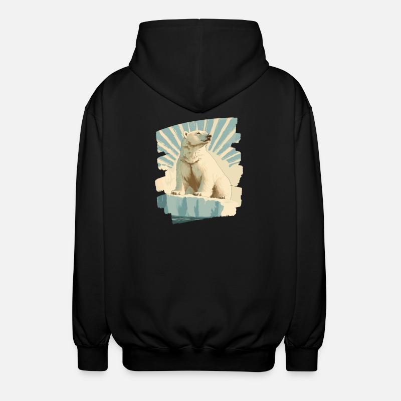 Eisbär - Unisex Kapuzenjacke - Schwarz
