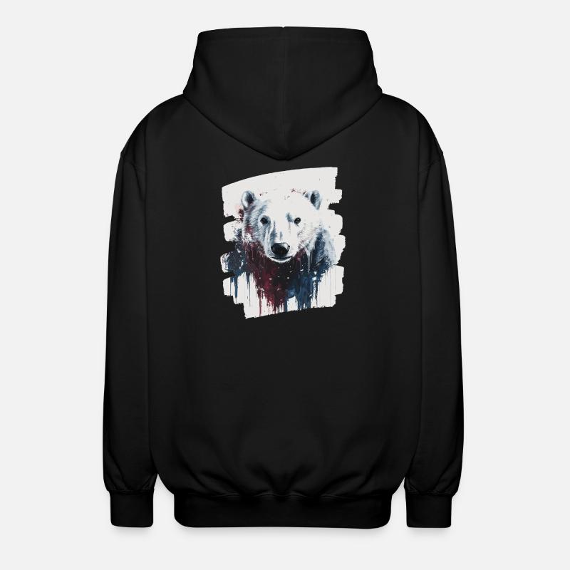 Eisbär Graffiti Sprayer - Unisex Kapuzenjacke - Schwarz