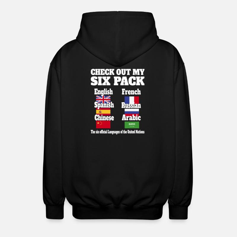 Langues Sixpack - Veste à capuche unisexe - noir
