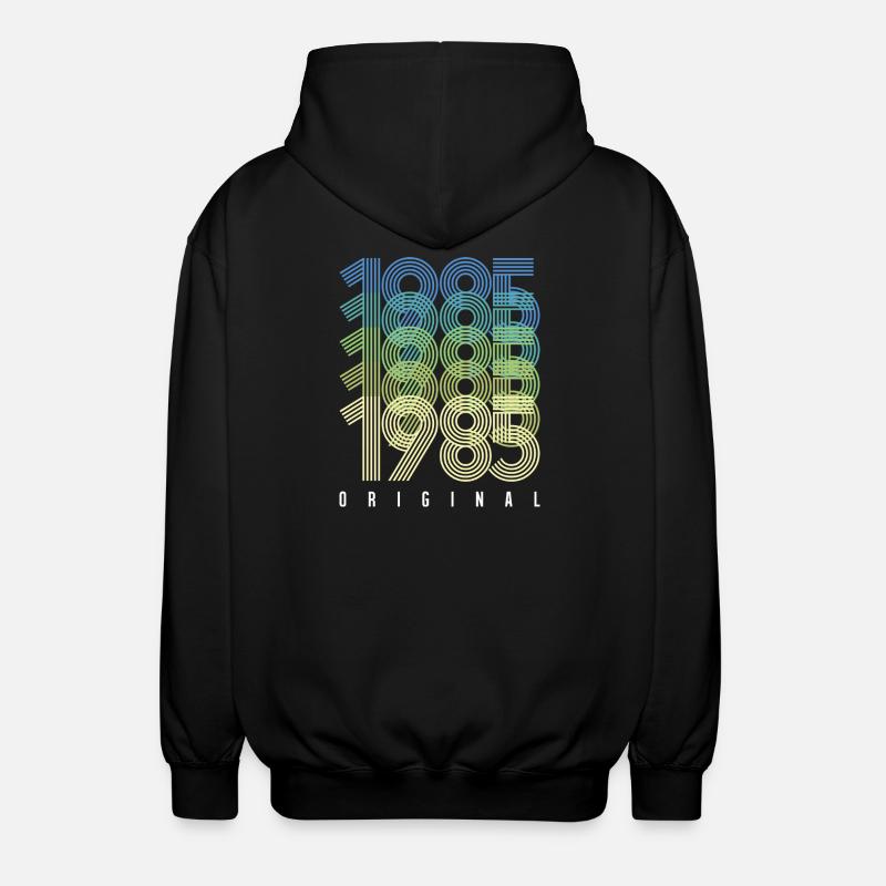 Concentric Year Rings 1965 2015 - Unisex Hooded Jacket - black