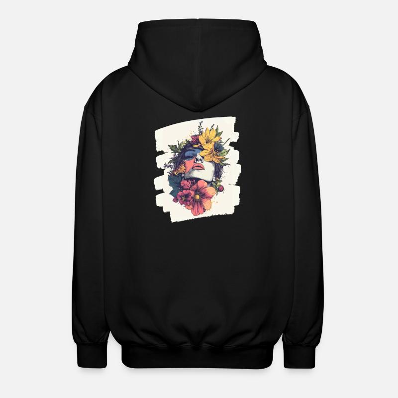 Printemps Printemps Début Fleurs - Veste à capuche unisexe - noir