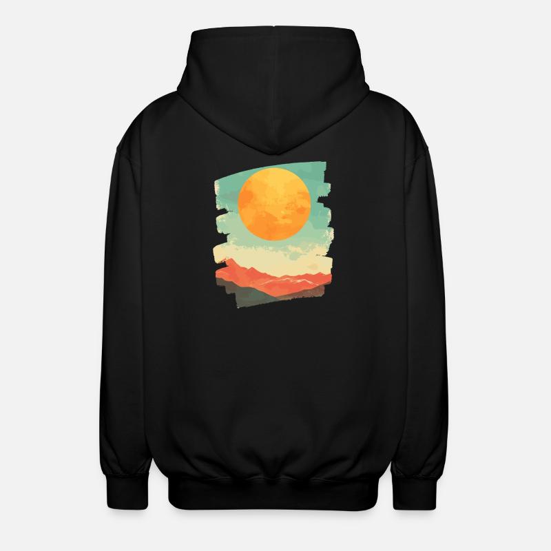 Soleil d’été Coucher de soleil - Veste à capuche unisexe - noir