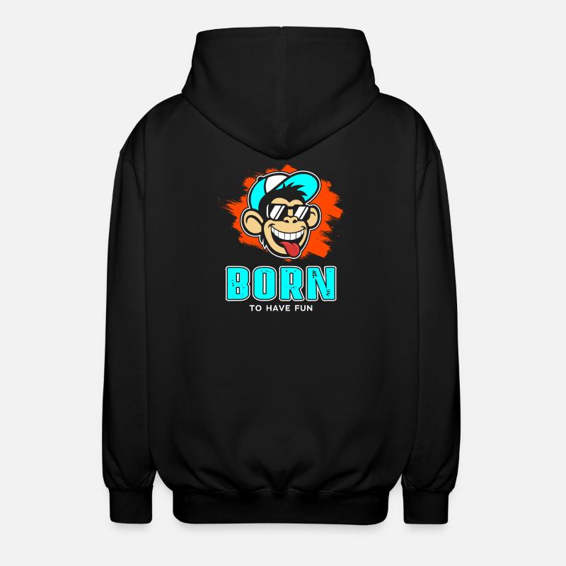 Born - Unisex Kapuzenjacke - Schwarz