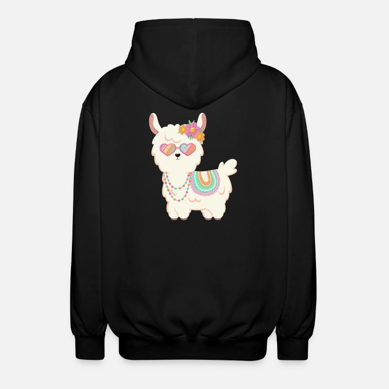 Lama doux d’été - Veste à capuche unisexe - noir