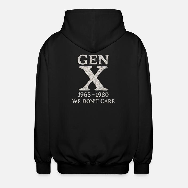 Generation X - We don't care - Unisex Hooded Jacket - black
