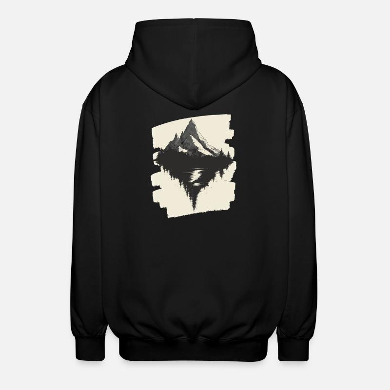 Berge Klettern Kletterer Wandern - Unisex Kapuzenjacke - Schwarz