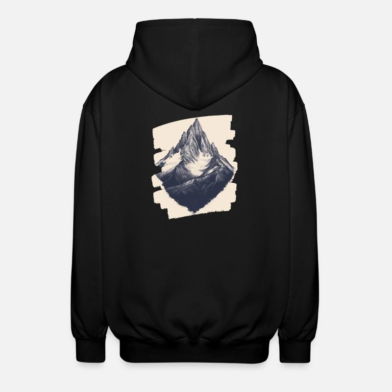 Mountains Climbing Climbers Hiking - Unisex Hooded Jacket - black